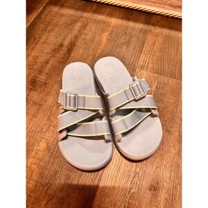 Chaco Chillos Slide Sandals Womens 7 Light blue Adjustable Z-Strap Sport